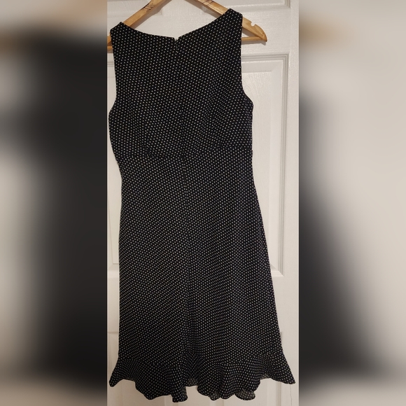 Alago sleeveless polka dot dress, 14, Black and White - Picture 2 of 3